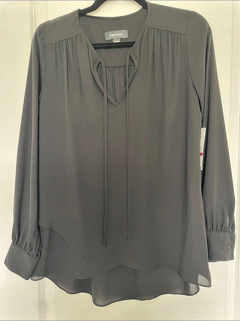 Karen Kane Golden Hour Crossover Top Crossover Top in Gray XS NWT